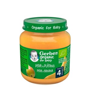 GERBER ORGA PERA PLATANO 125GR